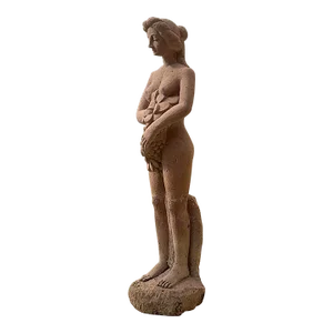 Hand-Carved Sandstone Female Sculpture