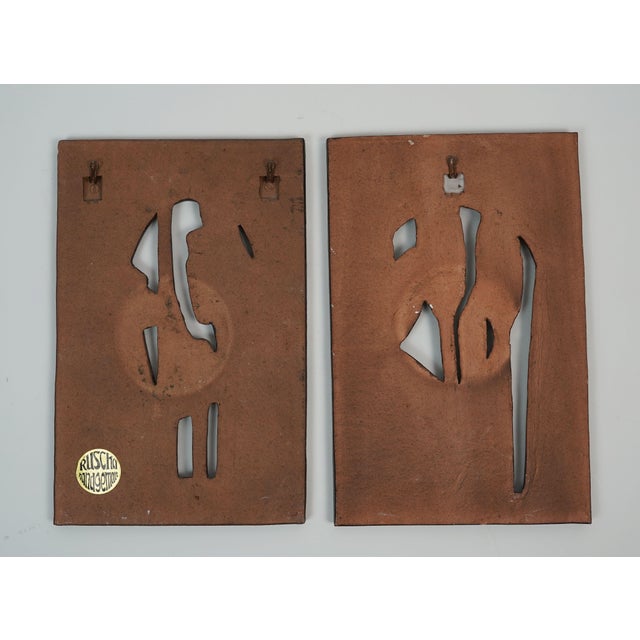 Vintage Wall Tiles from Ruscha-Keramik, W. Germany, 1970s, Set of 2 For Sale - Image 14 of 16