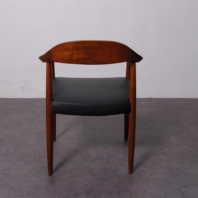 Vintage Danish Armchair in Solid Wood, 1950s For Sale - Image 10 of 18