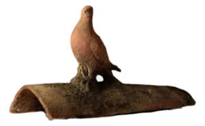 19th Century French Terracotta Roof Tile With Motif (D)