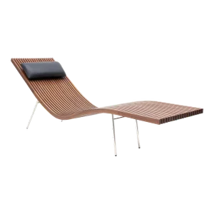 Bauhaus Mahogany Chaise Lounge by Peter Zumthor