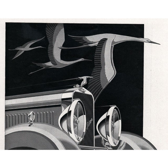 RARE FIND! We recently purchased this French Art Deco automobile advertisement by Alexis Kow for the luxurious Hispano-...