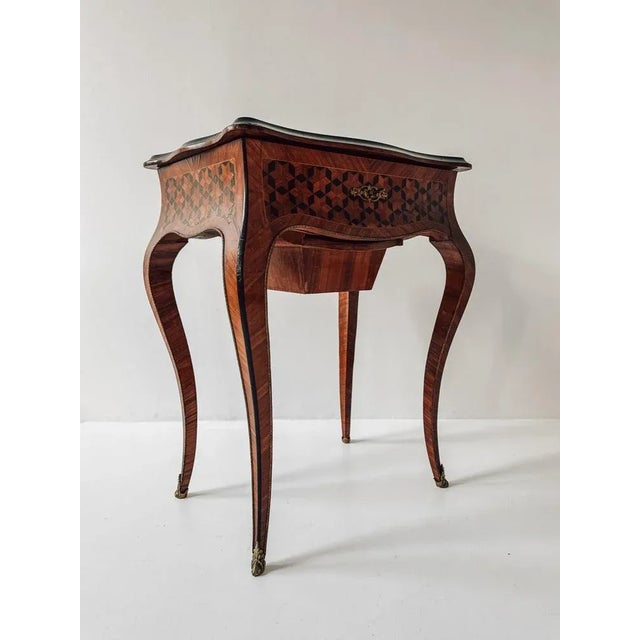Louis XV / Louis-Philippe Marquetry Vanity Table, 1850-1900 For Sale - Image 10 of 18
