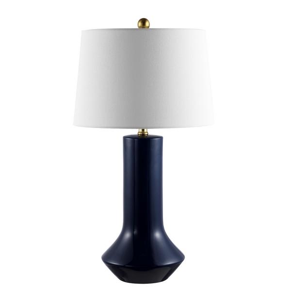 Safavieh Wells Ceramic Table Lamp - Navy Blue For Sale In Philadelphia - Image 6 of 6