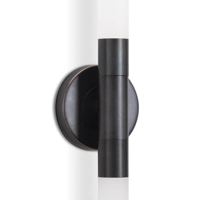 Contemporary Wick Hilo Sconce, Oil Rubbed Bronze For Sale - Image 3 of 7