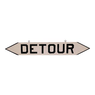 1940s Detour Sign For Sale