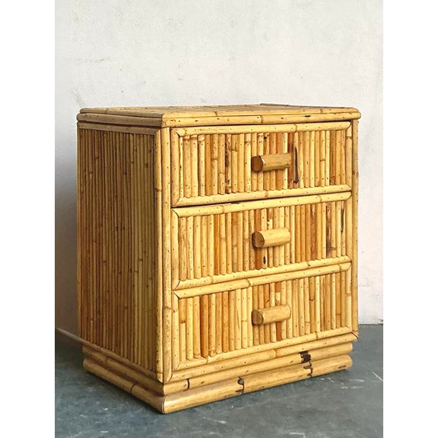 Vintage Boho Bamboo Side Chest For Sale In West Palm - Image 6 of 9