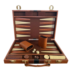 Large Vintage Complete Backgammon Game in Case