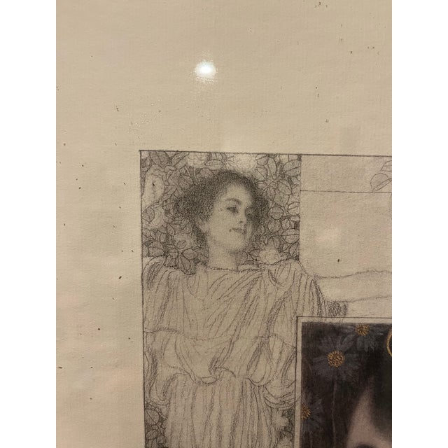 1990s Gustav Klimt Junius Art Nouveau Framed Print, Collection Verge Nouvelles France For Sale - Image 5 of 11