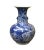 Ceramic Chinese Blue White Porcelain Oriental Dragons Scenery Graphic Vase For Sale - Image 7 of 7
