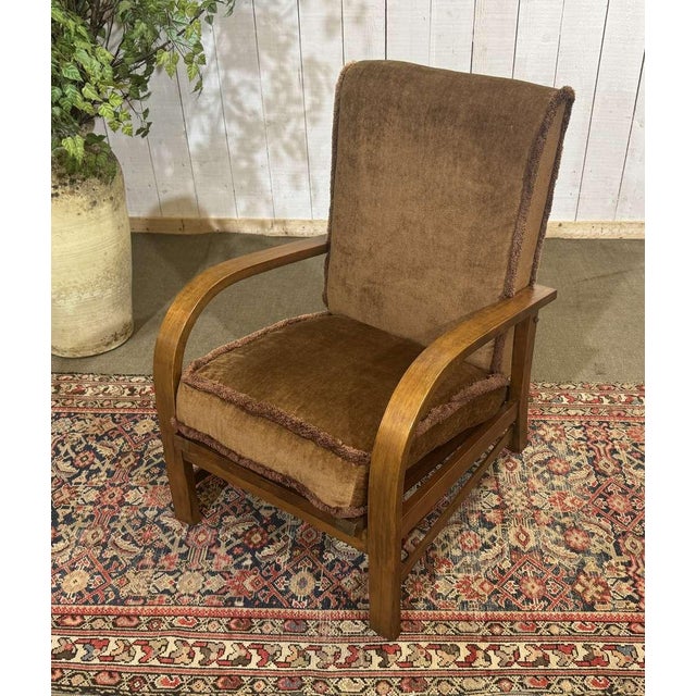 English Bridge Chair in Beech, 1930s For Sale - Image 4 of 12