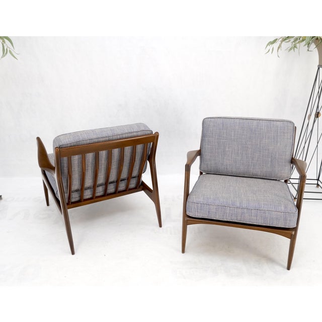 Pair Kofod Larsen Selig Danish Mid-Century Modern Lounge Chairs New Upholstery For Sale - Image 13 of 17