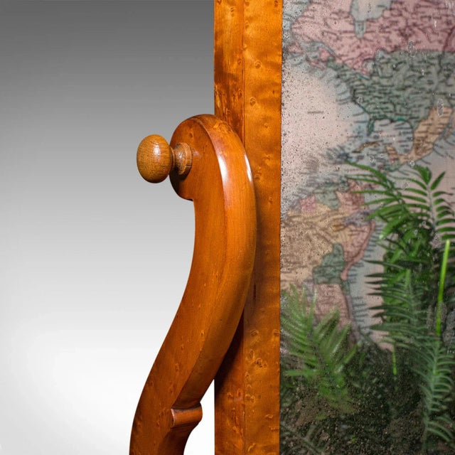 Wood 1850s Antique Victorian English Satinwood Dressing Table Mirror For Sale - Image 7 of 11