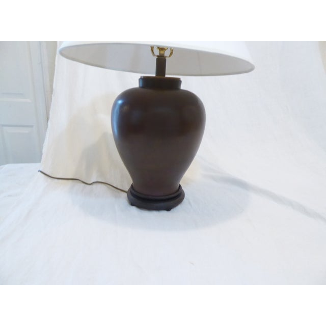 Antique Chinese Bronze Vase Lamp For Sale - Image 4 of 5