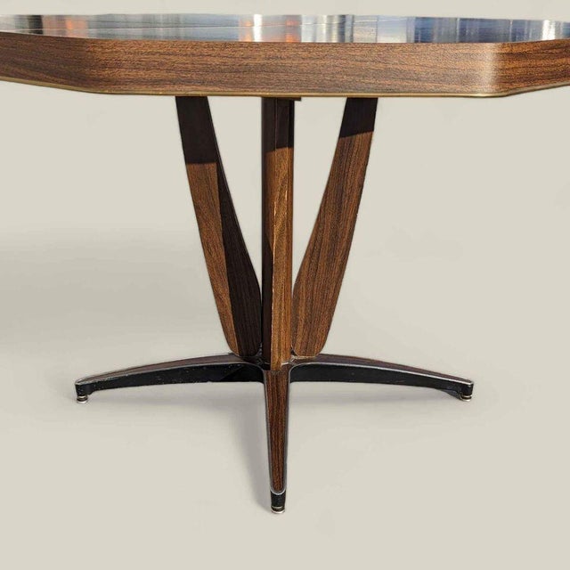 1960s Chromcraft Laminate Dining Table with Star Base. A compact vintage Chromcraft dining table with an octagonal...