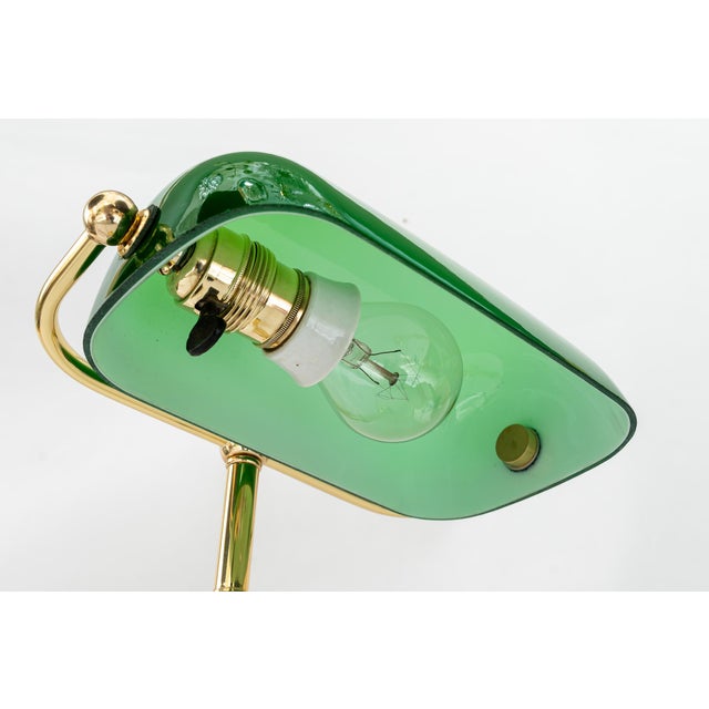 Banker Table Lamp with Glass Shade, Vienna, 1920s For Sale - Image 17 of 18