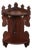 1920s Folk Art Dark Walnut Corner Shelf With Gothic Floral Details For Sale