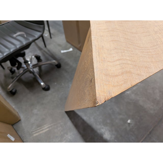 Wood Late 20th Century Attributed to William Earle Modern Geometric Sculptural Console Table For Sale - Image 7 of 10