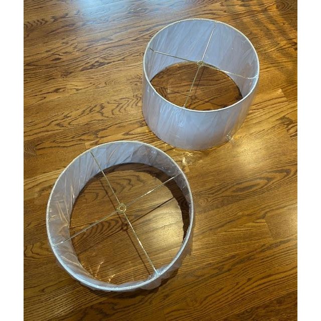 Visual Comfort Visual Comfort White Linen Lamp Shade For Sale - Image 4 of 6