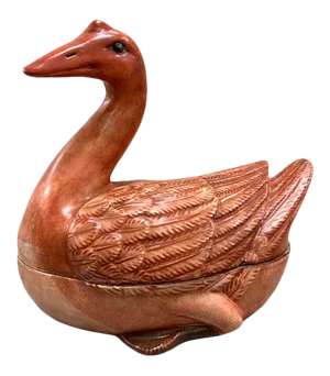 Vintage Chinese Export Hallmarked Goose Tureen/Box