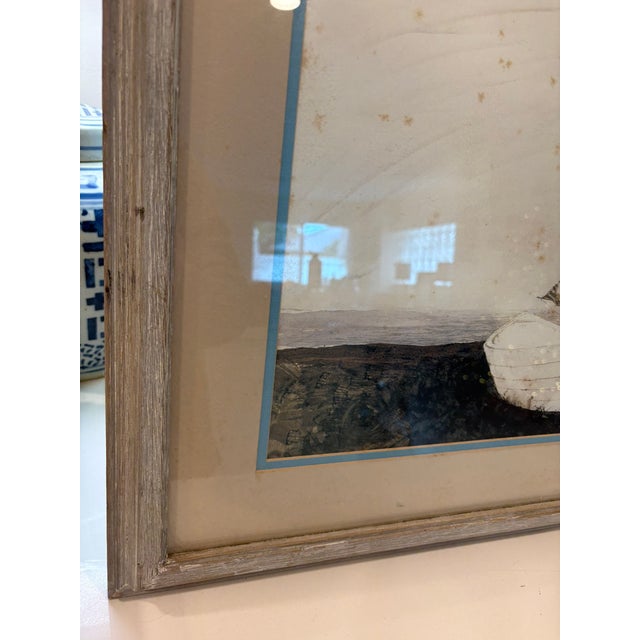 Vintage Andrew Wyeth The Sisters Framed Coastal Maine Dories Print Art Description: Classic Andrew Wyeth coastal imagery...