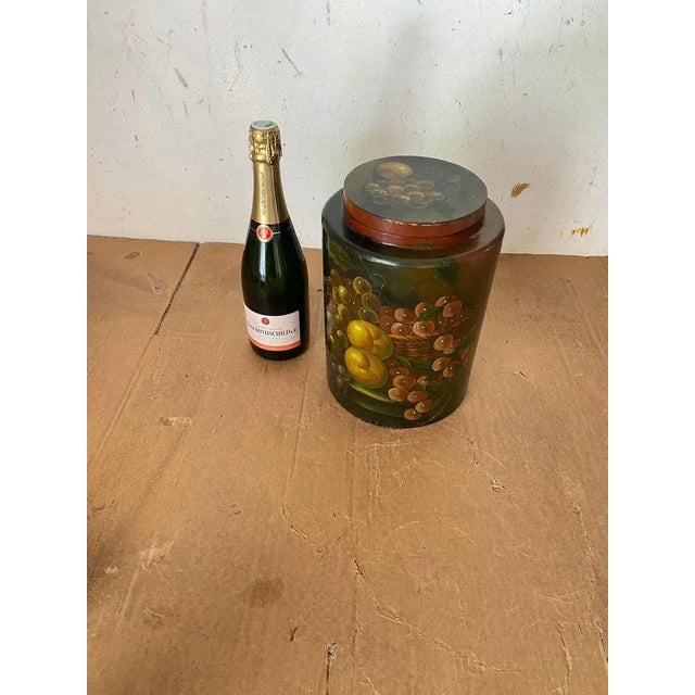 Large Wooden Box with Fruits Decor, England, 20th Century For Sale - Image 12 of 13