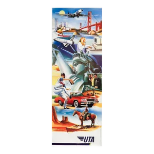 1989 Original French Airline Poster - Uta, Usa