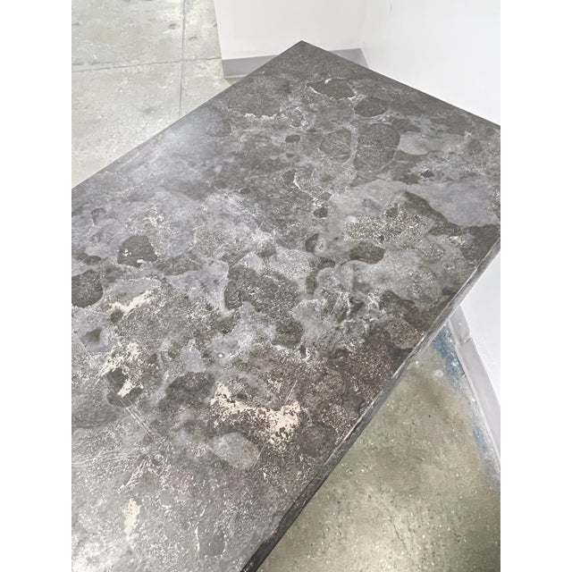 Metal 19th Century French Cast Iron Bistro Table, L. Buchon St. Etienne Foundry For Sale - Image 7 of 11