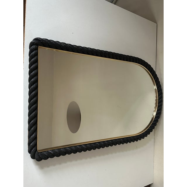 Vintage Black Rope Mirror, 1960s For Sale - Image 6 of 13