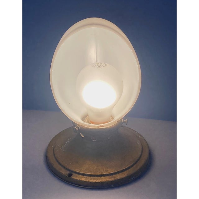 1910 or Earlier Brass Wall Sconce With White Glass Shade, All Original For Sale - Image 4 of 7