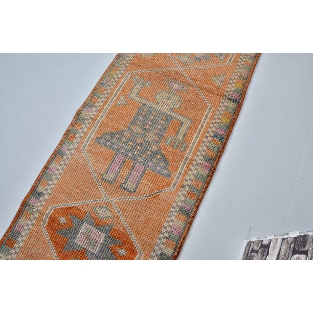 1960s Oushak Terracota Wool Runner For Sale - Image 4 of 10