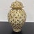 Cream Floral Painted Bone Vase + Lid For Sale - Image 8 of 12