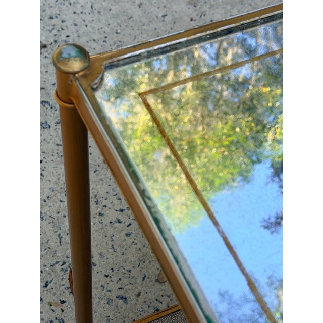 Lillian August 'Anton' Aged Brass and Shagreen Side Table For Sale - Image 11 of 14