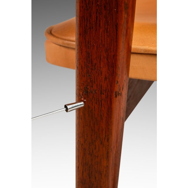 Danish Mid-Century Modern Model 42 Arm Chair in Teak & Leather by Erik Kirkegaard for Høng Stolefabrik, Denmark, Circa 1950s For Sale - Image 12 of 12