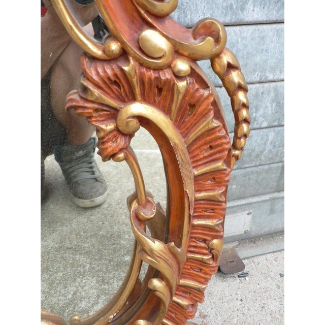 Mid-Century Rococo Mirror, 1950s For Sale - Image 9 of 14