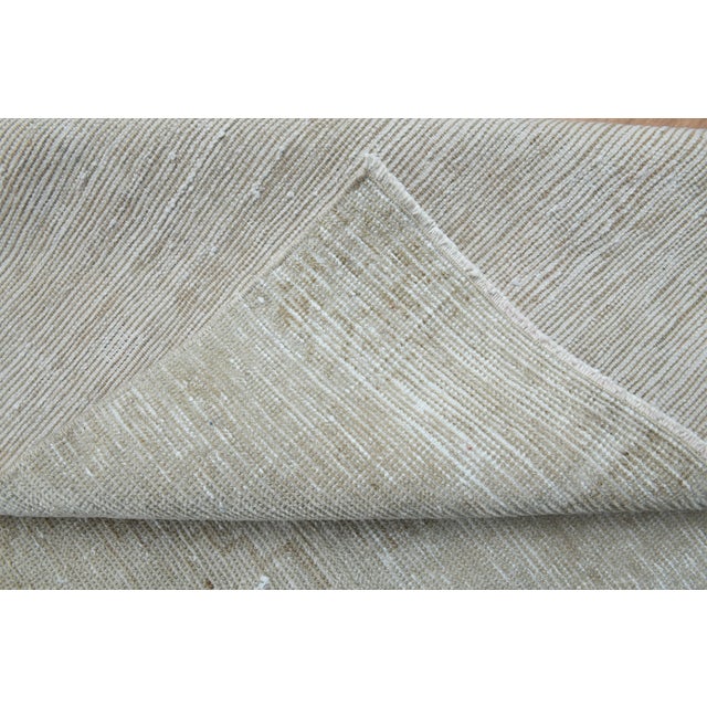 Textile 1970s Vintage Handmade Wool Cotton Turkish Beige Area Rug For Sale - Image 7 of 11