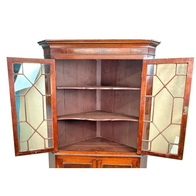 Georgian Mahogany Double Corner Cabinet, 1770 For Sale - Image 6 of 11