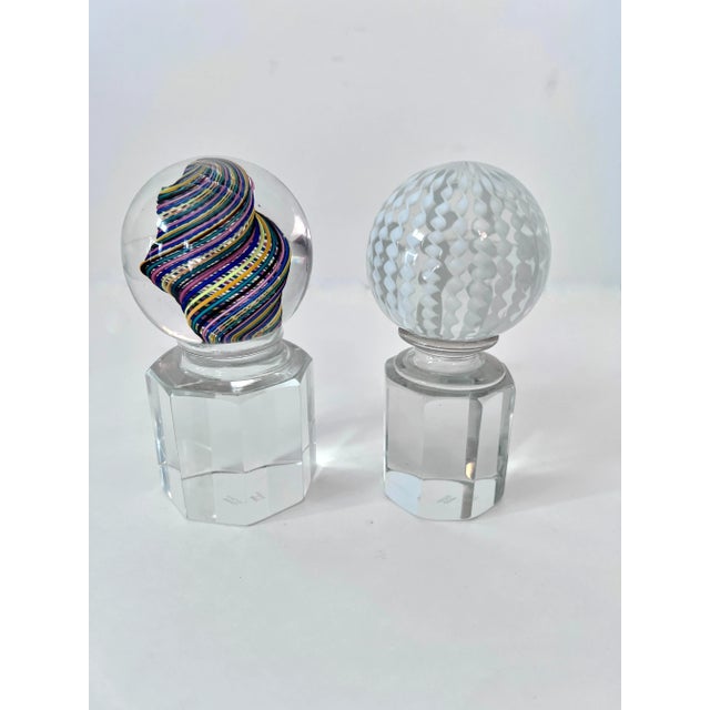 Murano Paperweight by Venini Italy. This pieces are sold individually or as a pair and are a stunning compliment to any...