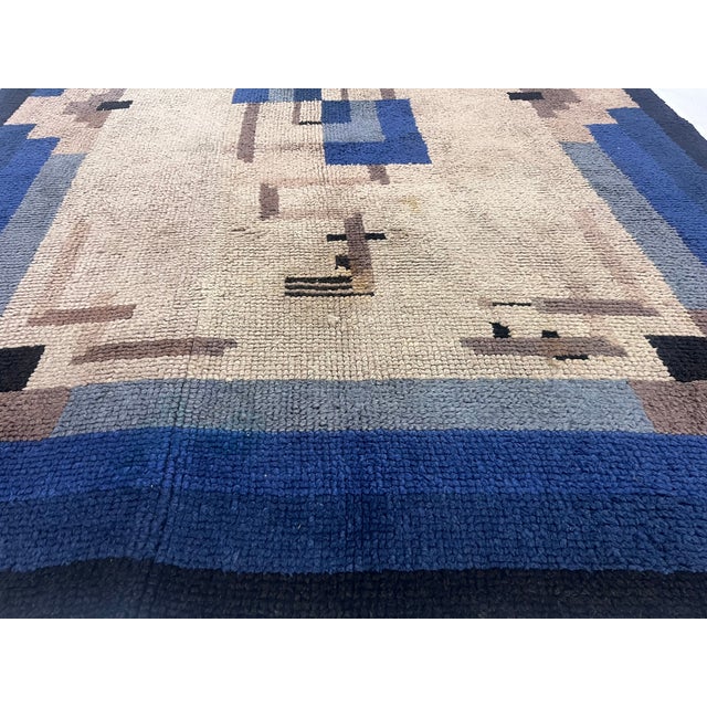 Beige Fine Mid Century French Wool Rug 4'9" X 7'3" For Sale - Image 8 of 8