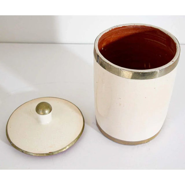 1980s Vintage Moroccan Ceramic Urn with Lid For Sale - Image 5 of 9