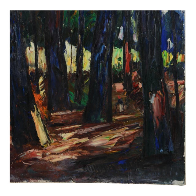 Impressionist Oil Painting Woods Maurice Vagh-Weinmann (Hungary, 1897-1978) For Sale