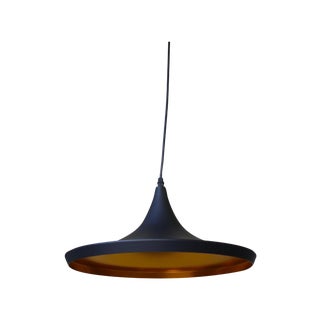 Mid-Century Style Black & Gold Pendant Lamp For Sale