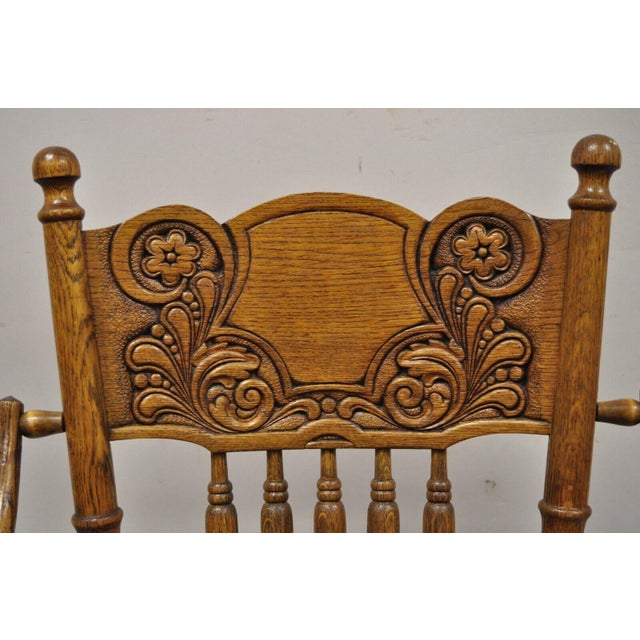 Antique Victorian Oak Wood Convertible Combination Baby High Chair Stroller For Sale - Image 4 of 12