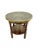 Two-tier oak coffee table with turned legs and a brass top from the 1940s Art Deco style. Very stylish and decorative. The...