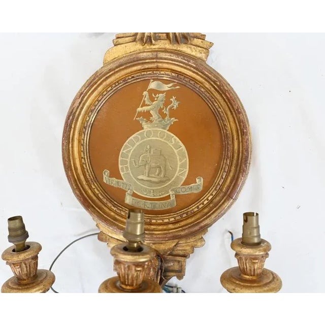 Gilt Neo-Classical Mirror Girandoles Eagle, Set of 2 For Sale - Image 6 of 7