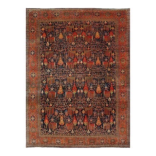 Late 18th Century Navy Blue Persian Antique Farahan For Sale