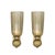 Amber Pair of Modernist Hand-Blown Murano Fluted Glass Sconces in Frosted Smoked Topaz For Sale - Image 8 of 18