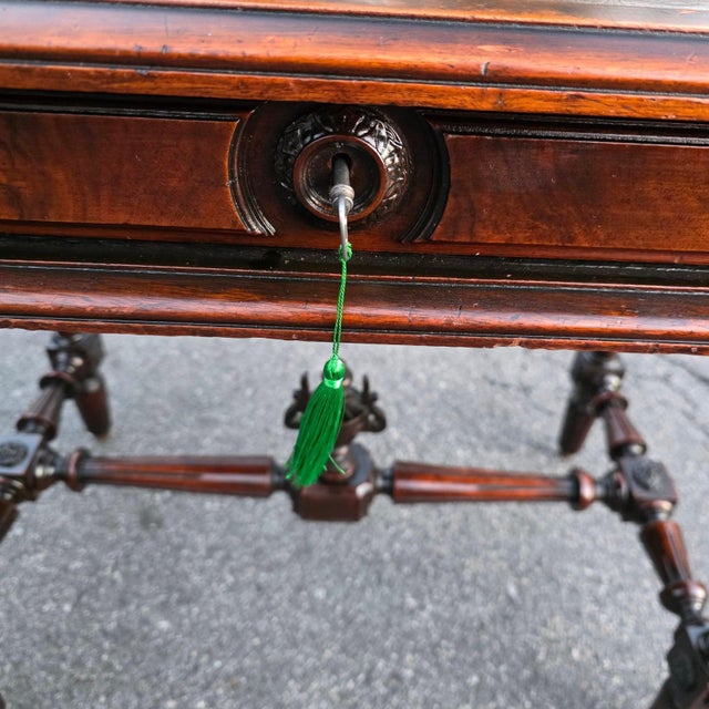 Brown Antique 19th Century English William IV–period Mahogany Writing Table For Sale - Image 8 of 15