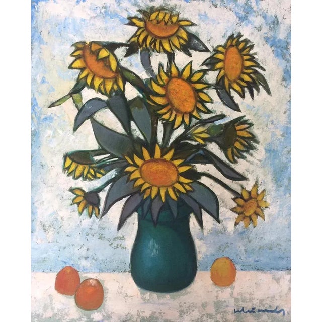 Laimdots Murnieks, Sunflowers, 1999, Oil on Canvas For Sale - Image 5 of 5