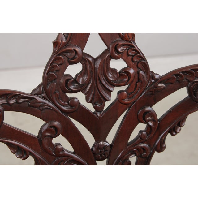 Set of 4 Maitland Smith Georgian Mahogany Armchairs For Sale - Image 12 of 17